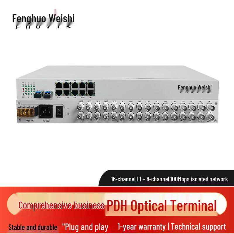 Fiberhome Vision Стойка 16E1 8FE PDH Оптический терминальный блок