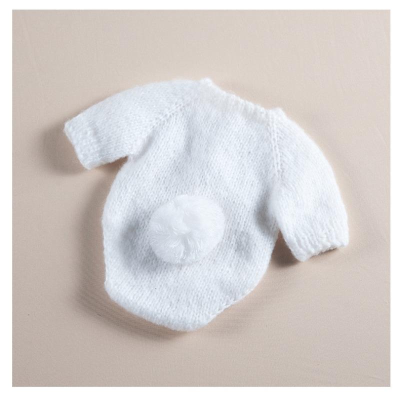 Детская фотография Одежда Маленький Белый Кролик Детская Молочная Хлопковая Пряжа Детская Фотография Набор Одежды Маленький Кролик