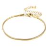 Minimalist Gold-Plated Stainless Steel Snake Bone Bracelet, Adjustable Cold Style Jewelry for Women