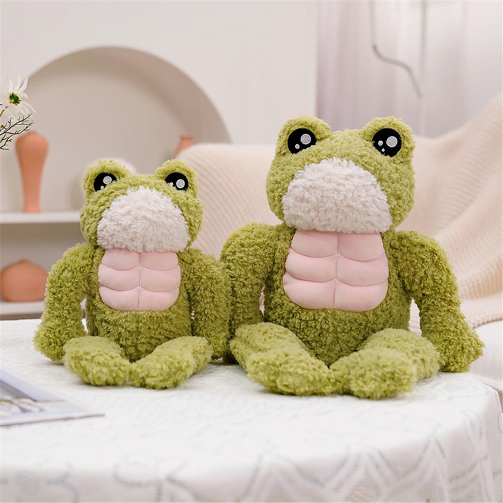 Fitness Muscular Frog Duck Plush Toys Cute Animal Stuffed Dolls Kids Gifts Soft
