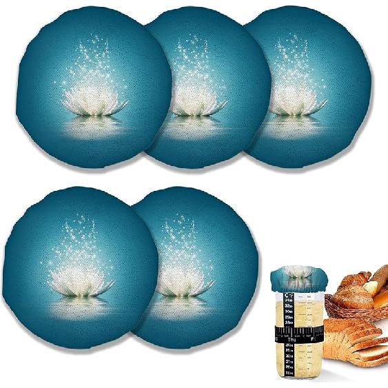 Тканевые крышки для банок с закваской, Крышки из ткани для ферментации водяного лотоса и сыра, Подходят для горлышек банок диаметром 3-4 дюйма, 5 шт.