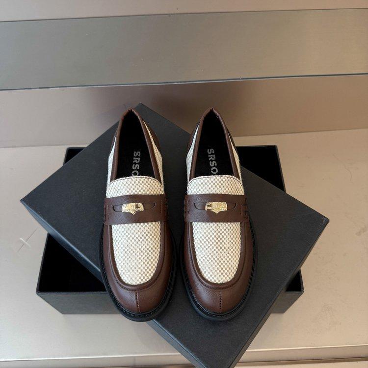 platform leather retro loafers women's spring and autumn platform design sense small gold coins British style small leather shoes women's single shoes