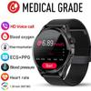 AMOLED Healthy Body Temperature Smart Watch Men Bluetooth Call 360*360 HD Screen Sports Blood Pressure Heart Rate Smartwatch For Android