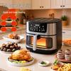 Умная электрическая аэрофритюрница-духовка, 110В-230В, вместимость 6-15 л с верхним и нижним нагревом