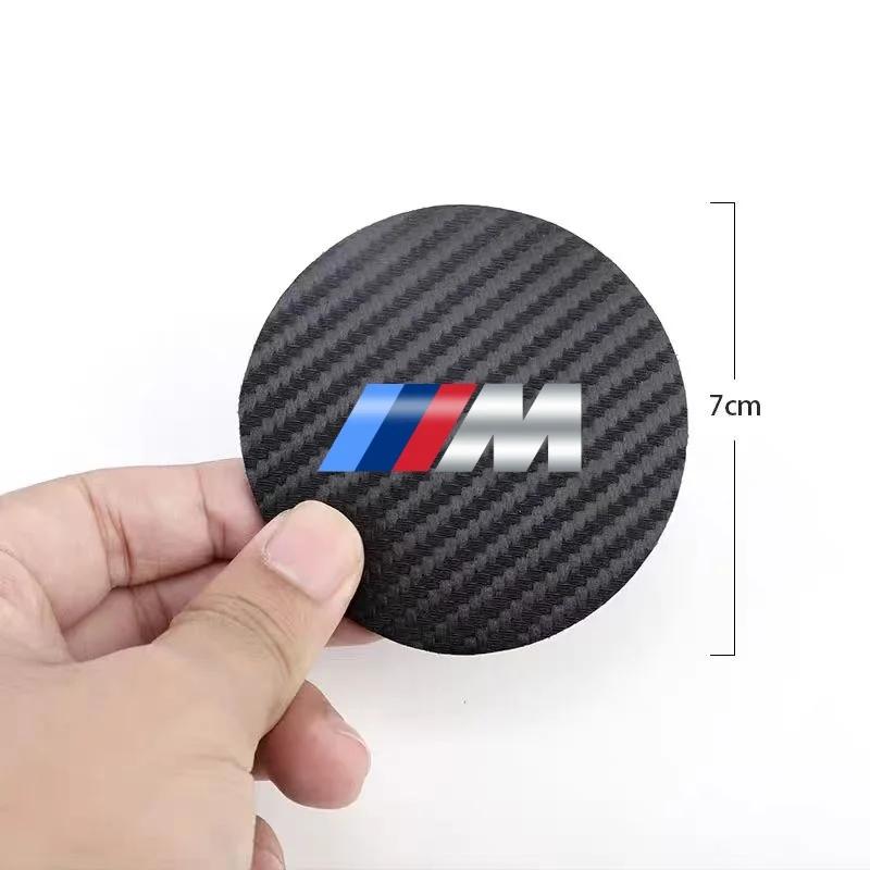 BAUVK1 2Pcs Car Waterproof Coaster Non Slip Water Cup Pad Mat For BMW M Performance G30 G32 G01 G02 G05 G06 G07 G26 F40 F20 E60 F10 E39