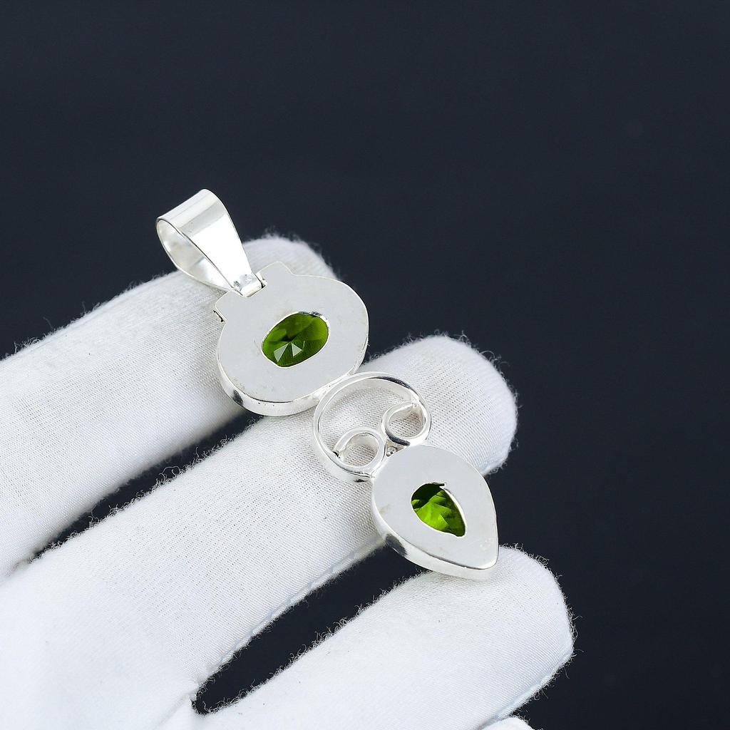 Peridot Pendant Peridot Gemstone Pendant 925 Sterling Silver Pendant Peridot Silver Jewelry Handmade Pendant Gift For Friend