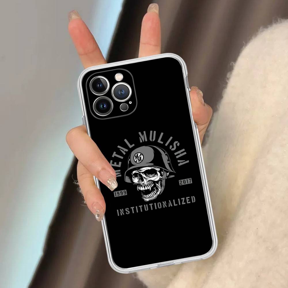 Металлический чехол Motocross Metal Mulisha для IPhone 17 16 15 14 13 12 Mini 11 Pro Max Прозрачный