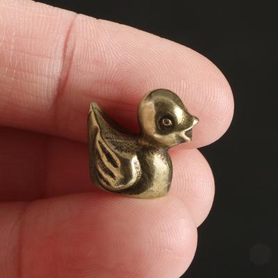 Мини Утки Латунные Декоративные Фигурки Кавайная Утка Домашнее Животное Настольное Украшение Домашний Декор Медные Статуэтки Сувенир