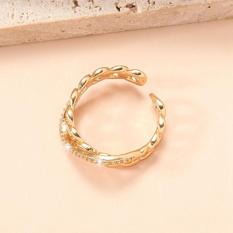 Кольцо GemChic для женщин, индивидуальное, с геометрической вставкой, с цирконием, регулируемое, с отверстием для указательного пальца, ювелирное украшение на день рождения, рождественское украшение в подарок