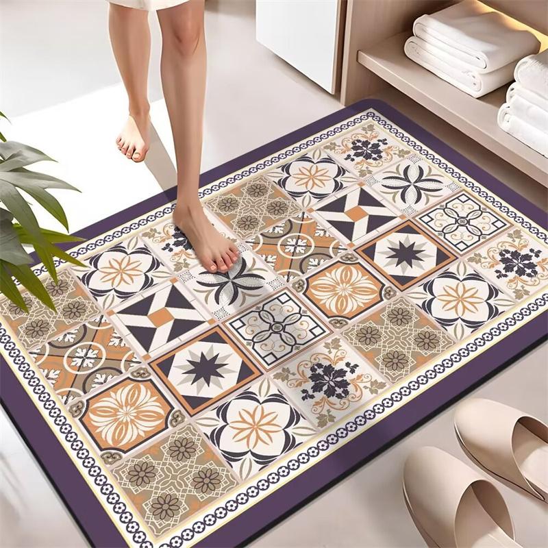Ванная Водонепроницаемый Нескользящий Износостойкий Ковер Кухонный Коврик для Пола Придверный Коврик Устойчивый Нескользящий Моющийся Коврик для Ног Входной Придверный Коврик