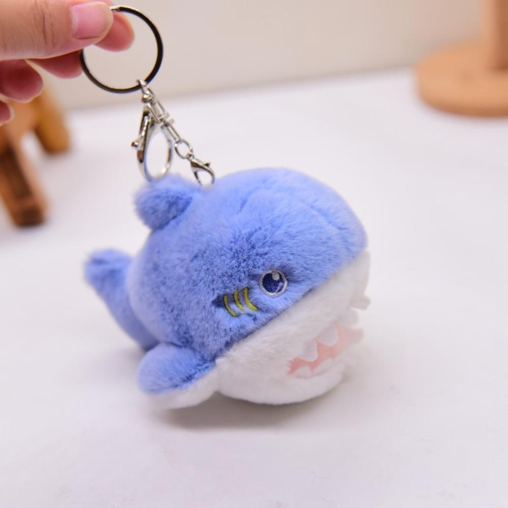 Marine Animal Animal Beluga Plush Keyring Ocean Series Orca Plush Keychain DIY Trinket Girls