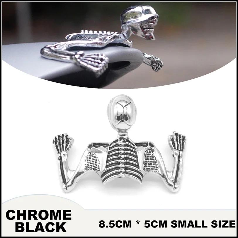 Козырек фары мотоцикла, украшение в виде черепа на шоссе, зомби, переднее крыло, стальной череп, украшение в виде скелета для аксессуаров Harley