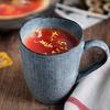 Винтажная Кофейная Кружка Неправильной Формы Керамическая Кружка Ручной Росписи Синие Кофейные Чашки Фарфоровая Кружка для Молочного Чая Подарок Офис Кафе Посуда для Напитков 300 мл