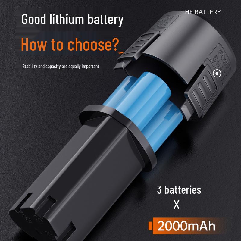 Аккумуляторная дрель 12 В с зарядным устройством для литиевой батареи, пистолетной рукояткой и батареей 16,8 В/18 В для задач вращения и закручивания