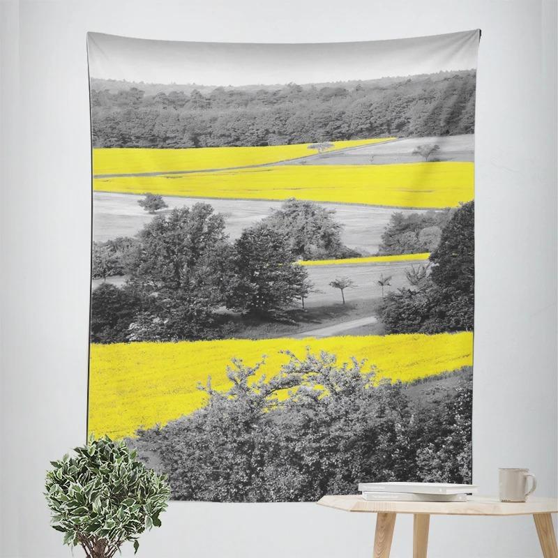 Креативный декоративный гобелен в серо-белых тонах для украшения стен дома, офиса, гостиной, гобелен