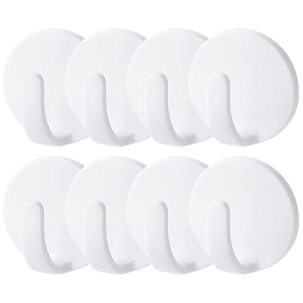 8pcs Magnetic Hook Magnet Towel Hook Punch Free Door Coat Hanger Locker Hook