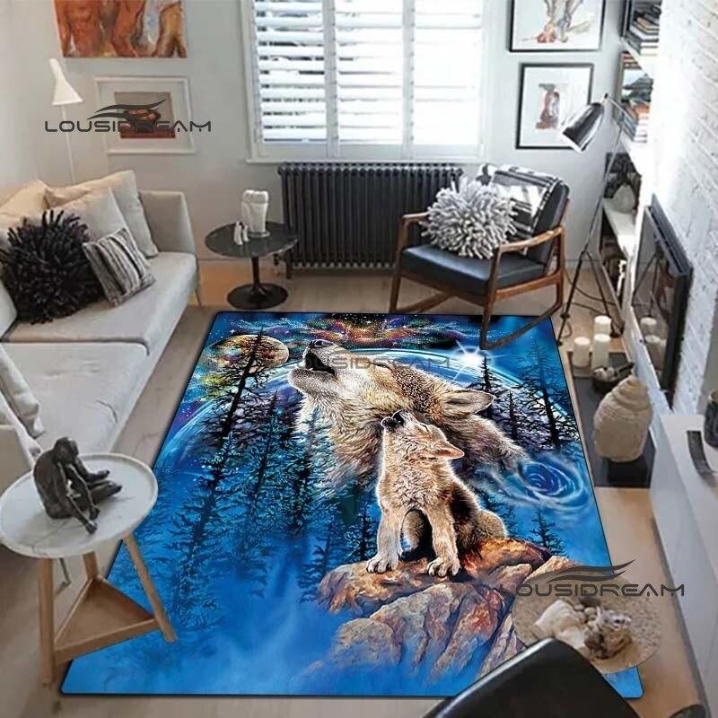 Волк искусство ковры и ковер 3D печать ковер с изображением животных напольный коврик для гостиной спальни большой площади мягкий ковер ковер для детской комнаты