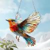 Acrylic Stained Bird Window Hanging Ornament Versatile Panel for Watchers Bedroom Outdoor