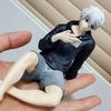 Blue Lock Anime Sitting Palmar Center Cute Nagi Seishiro Figure Model PVC Desk Decoration Toys Kids Birthday Gifts