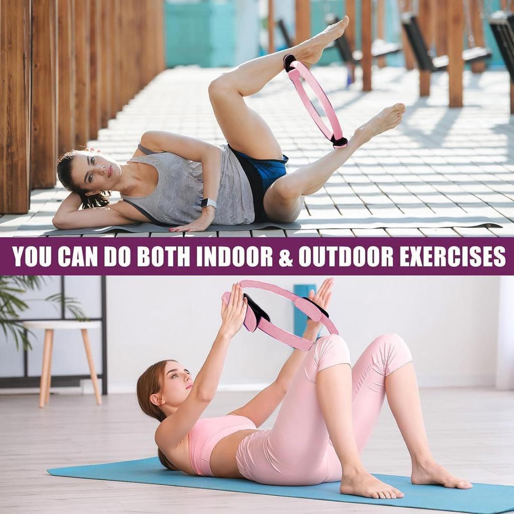 Набор для йоги и фитнеса с кольцом для пилатеса, кольцом для йоги, мячом, эспандером, ремнем для растяжки, домашний фитнес набор для пилатеса оборудование