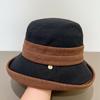 Сшитая шляпа рыбака женская новая осенне-зимняя элегантная темпераментная показывает лицо маленькая универсальная шляпа-ведро тренд