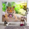 Настенный художественный декор с животными, гобелен с акулой, леопардом, милый кролик, жираф, гобелен, детская комната, спальня, общежитие, украшение дома