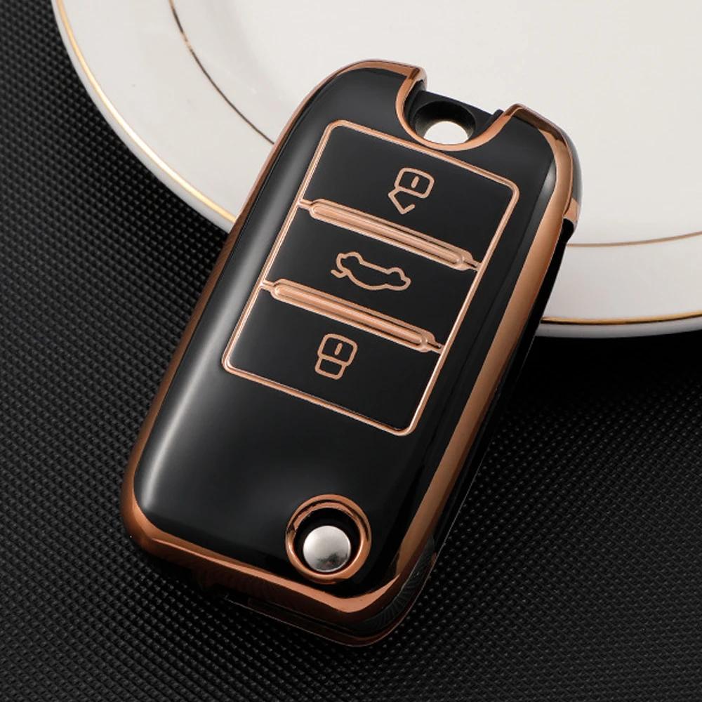 TPUCar Smart Key CoverCase Holder Bag Keychain Fob Protector CoverLeather for RX5 MG3-MG7 MG ZS GT GS 350 360 750 W5 Accessories