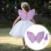 Butterfly Wing Props with Fairy Stick Realistic Patterns Colorful Fairy Wings Props Halloween Decoration