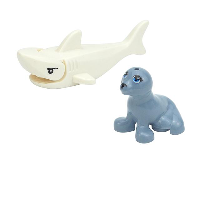 MOC Город Животные Строительные Блоки Фигурки Коза Овца Орел Сова Панда Попугай Чайка Пингвин Зоопарк Рам Аксессуары Кирпичики Игрушка Подарок