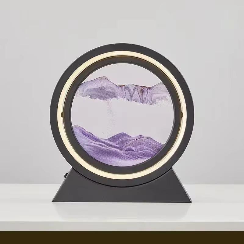 Песочный пейзаж Кинетическое песочное искусство Картина из песка Песочные часы Настольная лампа Динамичные песочные часы Движущаяся песочная живопись Текучий песок Домашний декор