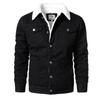 Men Light Blue Jackets Slim Casual Coats Male High Quality  Thicker Winter Jean Jackets Warm Coats