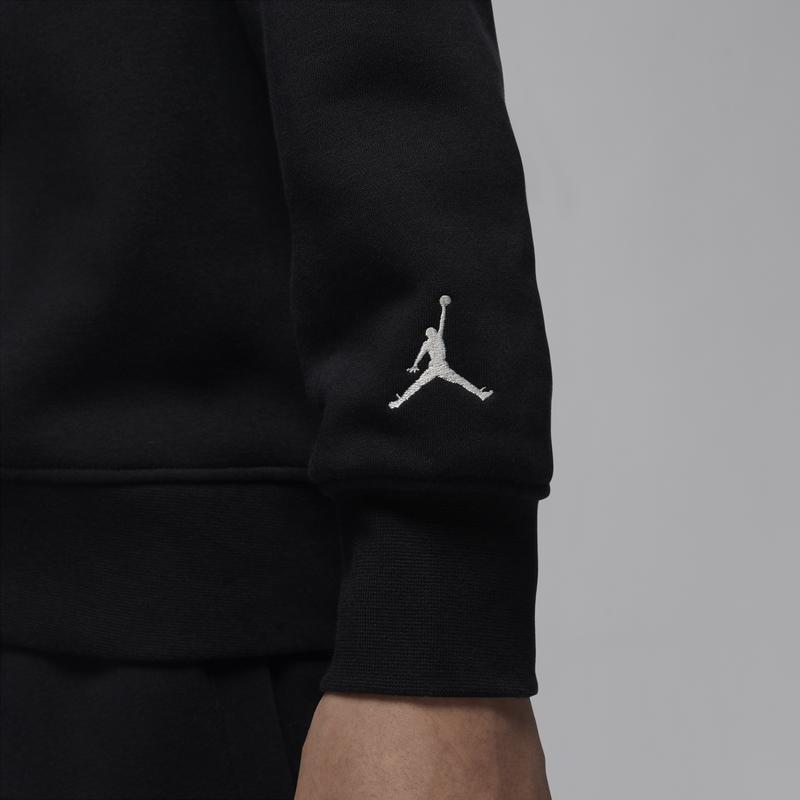Jordan Спортивная флисовая толстовка с длинным рукавом Essentials Knit Splicing Letter, мужская толстовка черного цвета FV7461-010