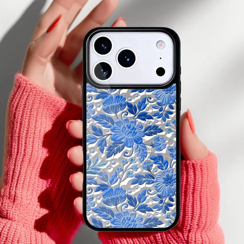 Чехол для телефона с цветочным рельефом для iPhone 17 16 15 14 13 Pro Max Задняя крышка для 12 11 Pro Coque