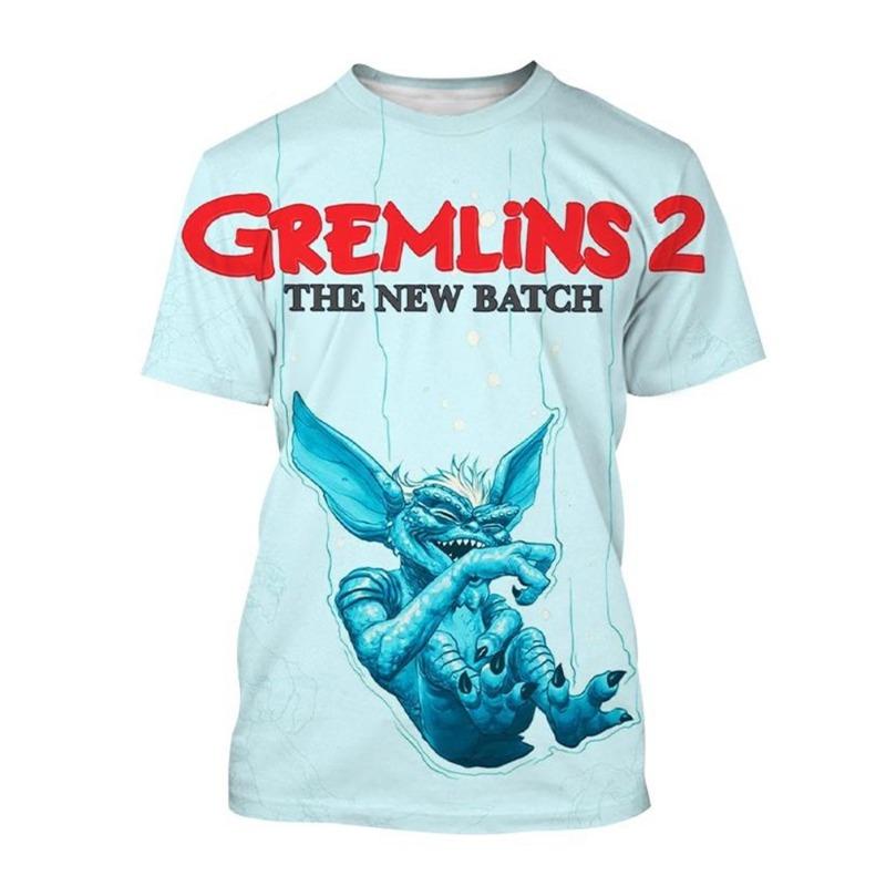 Fashion Hot Sell New Christmas Horror Movie Gremlins 3D Printed T-shirt Puppet Monster Printed T-shirt Men and Women Kids Tops