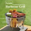 Гриль для пикника, барбекю из нержавеющей стали для кемпинга на открытом воздухе, небольшой гриль для барбекю, портативная складная печь на дровах и углях