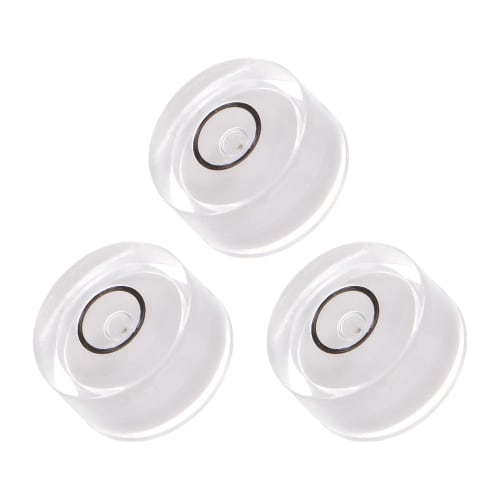 Kozelo 3-Pack Small Round Bubble Levels, 12mm Diameter, 6mm Thick, Mini Round RV Leveling Tool for Travel Trailer Turntable Camera, White