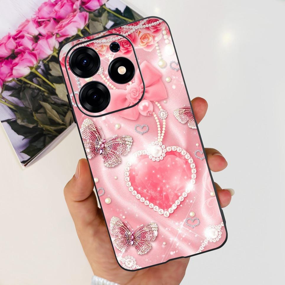 Для Tecno Spark 10 / 10 Pro / 10c Чехол Задняя крышка Череп Дракон Крутой Стиль Мультяшный Чехлы Мягкий Черный Силиконовый Бампер Для spark10