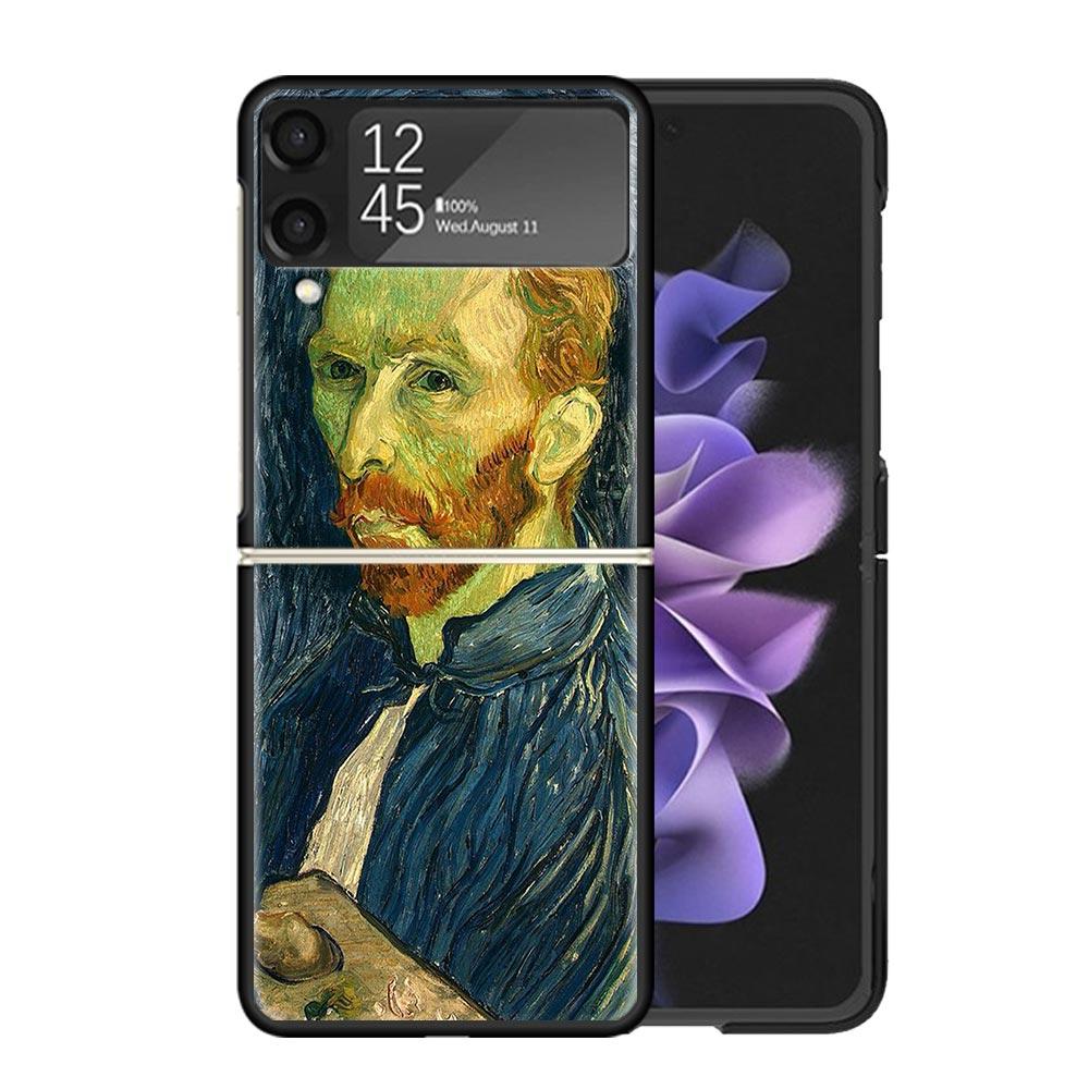 Van Gogh Oil Art Painting Clear Phone Case For Samsung Z Flip 7 6 5 4 3 Galaxy ZFlip7 ZFlip6 ZFlip5 ZFlip4 ZFlip3 5G Print Cover