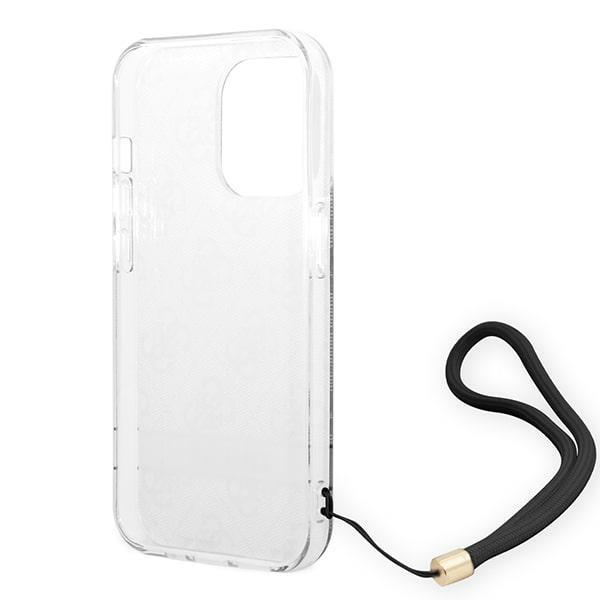 Guess Guohcp14Lh4Stk Iphone 14 Pro 6,1 Czarny/Black Hardcase 4G Print Strap