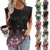 Женская майка-топ, летняя, нарядная, повседневная, свободного кроя, плиссированные рубашки, футболки с короткими рукавами