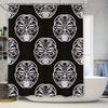 Decorative Printed Shower Curtain White Face Design Water-Resistant Fabric Easy Installation For Bathroom Decoration (Large Size