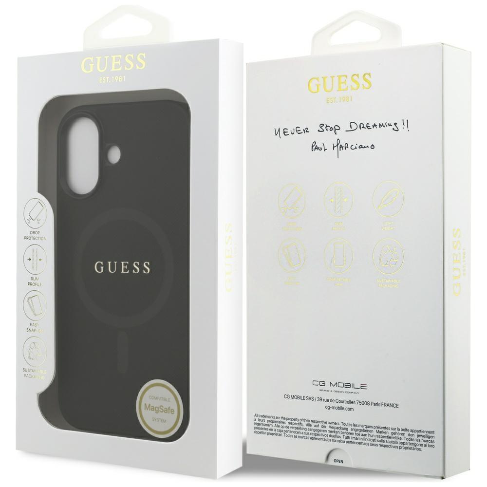 Guess Saffiano Classic Logo MagSafe Case for iPhone 17 Black