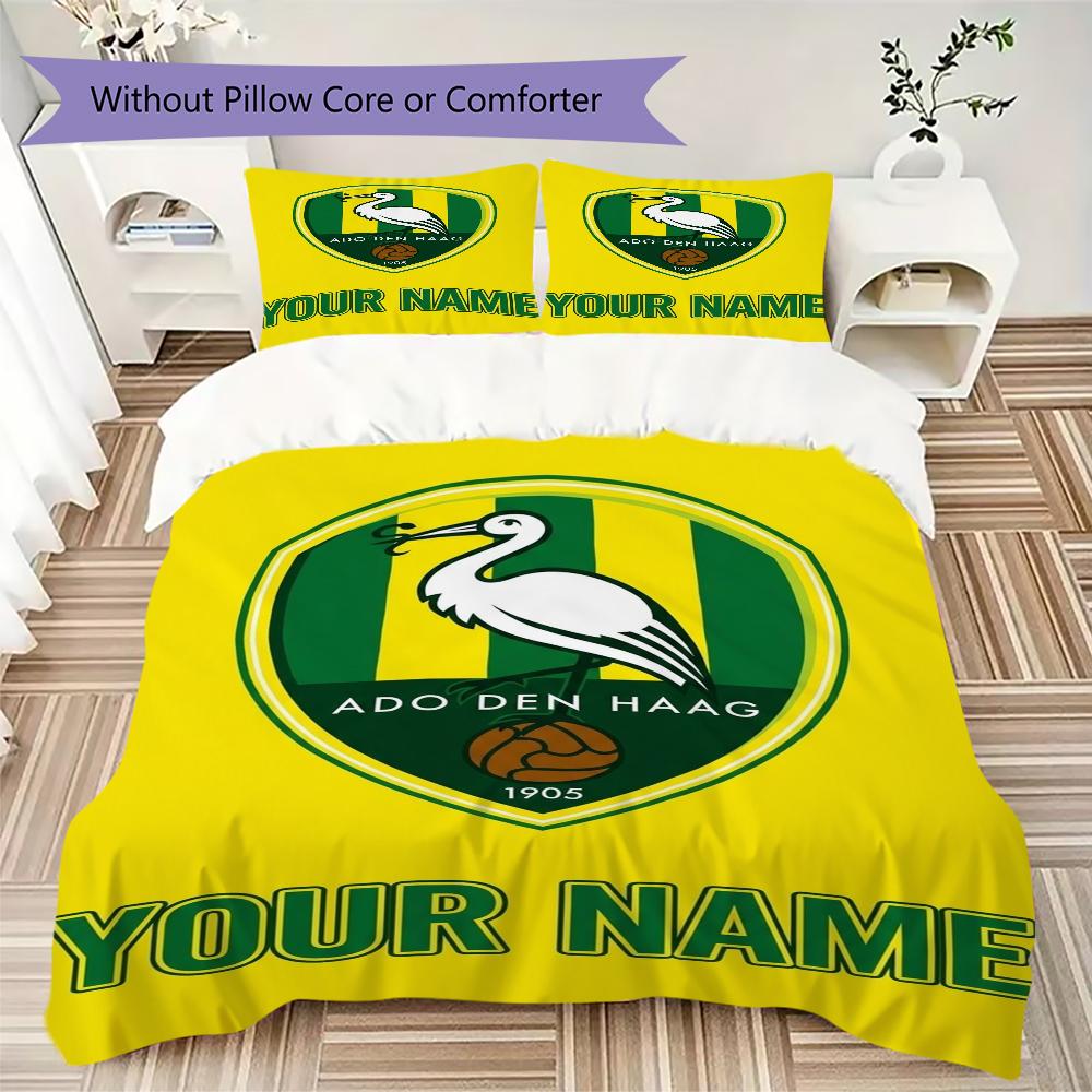 Custom Name Ado Den Haag Pattern Bedding uilt Set uilt Cover Pillowcase Home Decoration Birthday Gift (1*duvet cover+2*pillowcase without core)