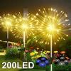 Solar Firework Lights Powered Garden Lighting Outdoor Landscape Lights 200 LED Firework Lawn Lamps Garden Path Decoration