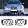 Car Front Bumper Diamond Kidney Grill Grilles For BMW E46 4 Door 4D 3 Series 02-05 Meteor Style Exterior Decoration Accessories