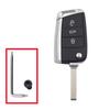 Compatible Shell for Volkswagen T-Roc, Tiguan, Lavida Plus, Skoda Folding Remote Key HU162T (3-Button)