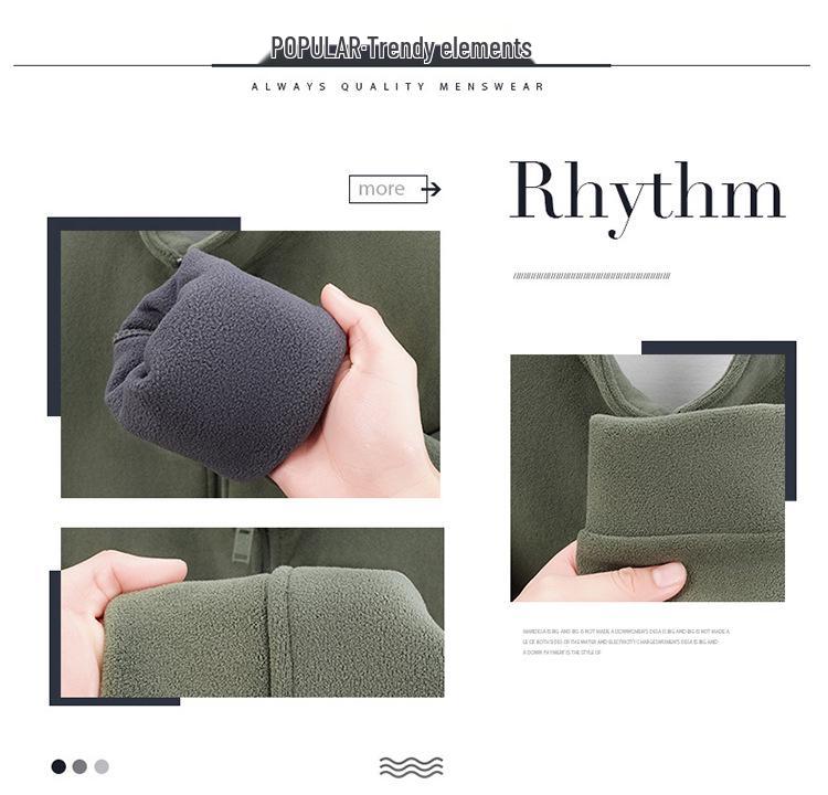 Thickened Double-Sided Coral Fleece Jacket Hoodie – New Autumn/Winter Warm Stand Collar Cardigan with Zipper