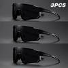 3 шт. Крутые велосипедные ветрозащитные спортивные солнцезащитные очки оверсайз, модные очки для активного отдыха для женщин и мужчин