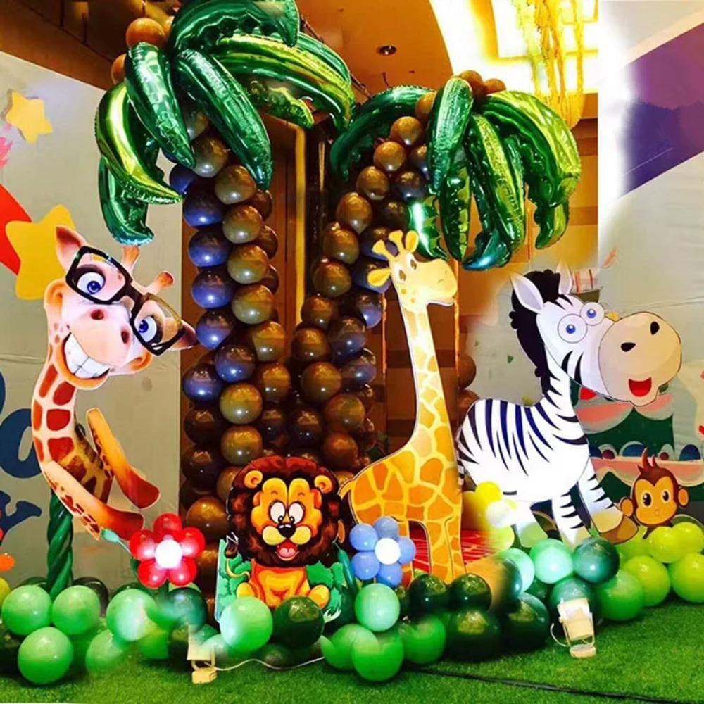 Durable Palm Tree Leaf Balloons Aluminum Foil Palm Leaf Balls Baby Shower