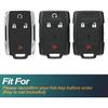 FEYOUN Key Fob Cover Compatible with Chevy Chevrolet Colorado Silverado Suburban Tahoe GMC Canyon Sierra 1500 2500 3500 HD TPU Remote Keyless Key Fob